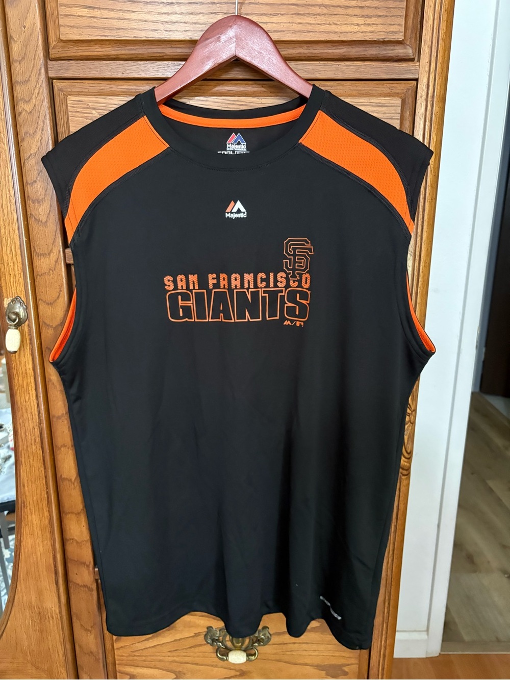 Majestic Black Tee with Orange Trim